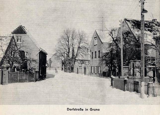 Dorfstraße in Gruna